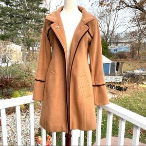 Women’s Hawke & Co. Wool Coat, Size 2, 3/4 Length, Camel Colored